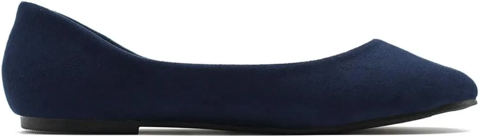 Ollio Womens Shoe Ballet Light Faux Suede Low Heels Flat