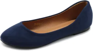 Ollio Womens Shoe Ballet Light Faux Suede Low Heels Flat