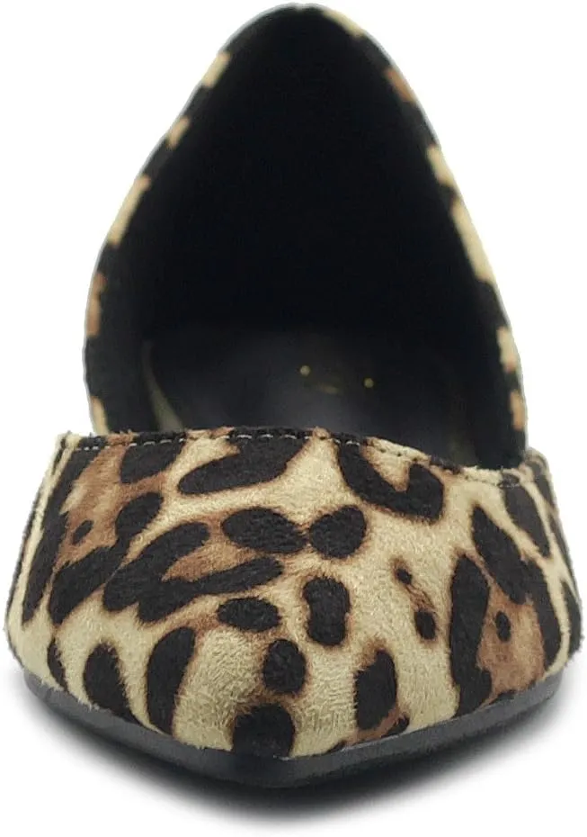 Ollio Women's Shoes Faux Suede Slip On Comfort Light Pointed Toe Ballet Flat