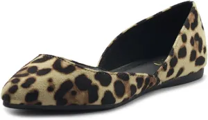 Ollio Women's Shoes Faux Suede Slip On Comfort Light Pointed Toe Ballet Flat