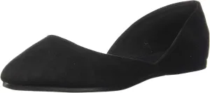 Ollio Women's Shoes Faux Suede Slip On Comfort Light Pointed Toe Ballet Flat