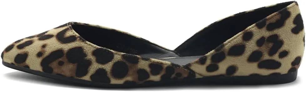 Ollio Women's Shoes Faux Suede Slip On Comfort Light Pointed Toe Ballet Flat
