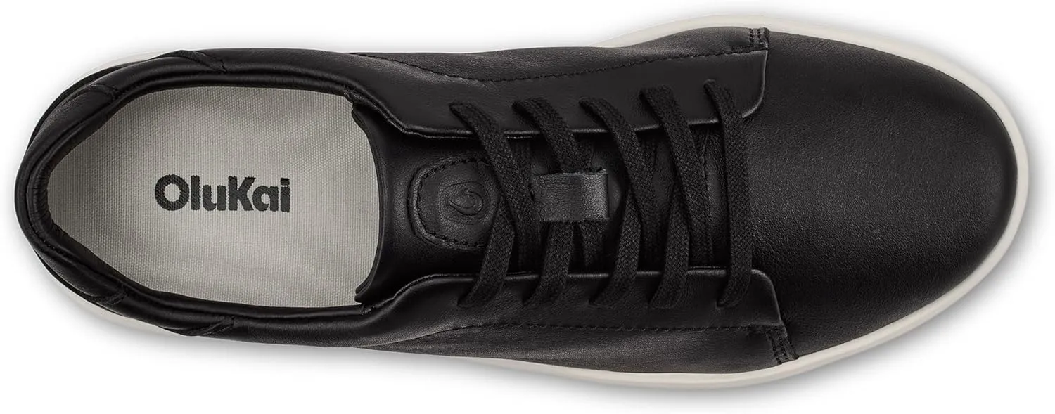 OLUKAI Pehuea Li 'ILI Women's Everyday Leather Sneakers, Casual & Versatile Shoes with Drop-in Heel, Soft & Premium Materials, All-Day Comfort & Support