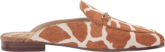On Almond Flat Mules Oversized savings Ivory/Tan Linnie Edelman Compliance-certified Sam Slip Toe Embellished Chain