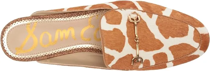 On Almond Flat Mules Oversized savings Ivory/Tan Linnie Edelman Compliance-certified Sam Slip Toe Embellished Chain