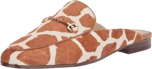 On Almond Flat Mules Oversized savings Ivory/Tan Linnie Edelman Compliance-certified Sam Slip Toe Embellished Chain