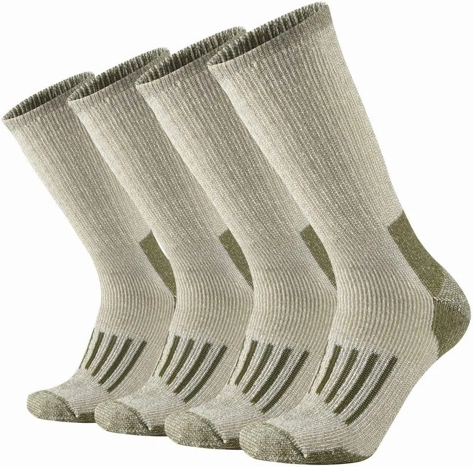 ONKE Merino Wool Cushion Crew Socks for Men Outdoor Hiking All Seasons Work Boot Heavy Thick Thermal Moisture Wicking Control