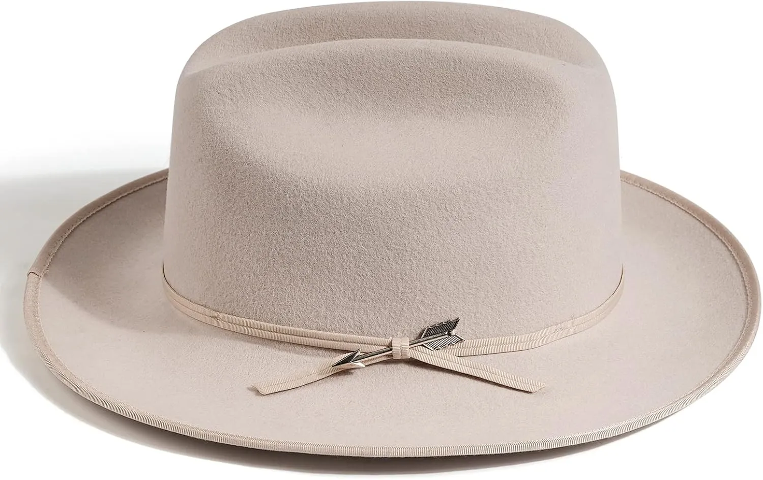 Open Road Hat Fedora Hat Pure Wool Felt Hat Vintage Rancher Hat Airway Vented Panama Hats for Men Women