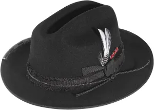 Open Road Hat Fedora Hat Pure Wool Felt Hat Vintage Rancher Hat Airway Vented Panama Hats for Men Women