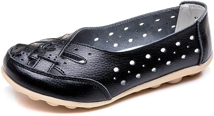 Orthopedic Loafers in Breathable Leather,Owlkay New Casual Women Shoes,Women's Comfortable Loafer Casual Leather Fashion Flats Breathable Shoes