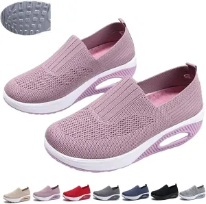 Orthopedic Sneakers for Women Slip-on Light Air Cushion Wedge Walking Shoes Mesh Arch Support Orthopedic Sneakers