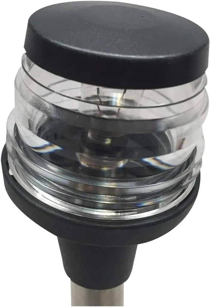 Pactrade Marine Stainless Steel 10" Foldable Warm White All-Round 360 degree Stern Navigation Anchor light Pole Light for Boat, Pontoon, Fishing Boat, Kayak