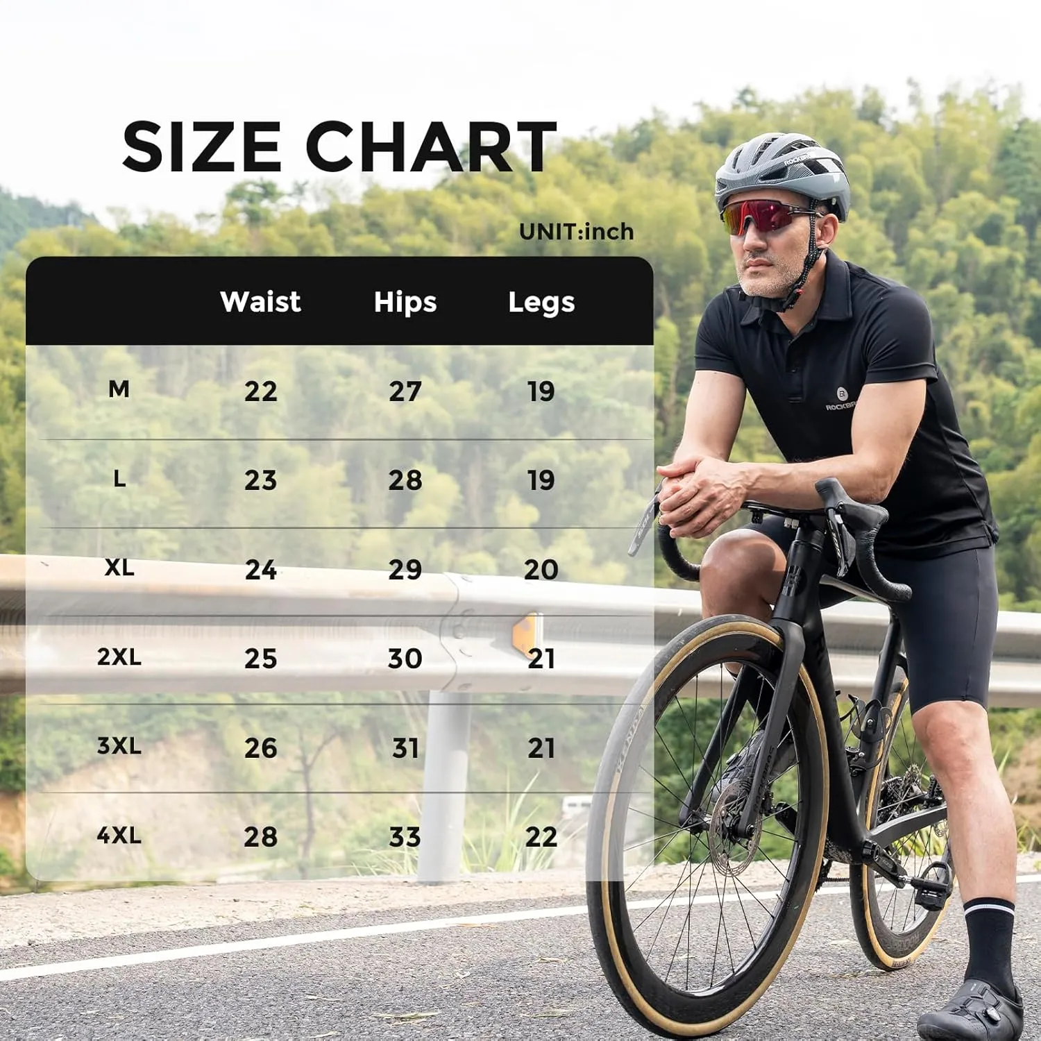 Padded Bike Shorts for Men Cycling Shorts with Side Pockets Mountain Bike Shorts Breathable with Reflective Elements