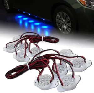 Pair Universal Brabus Style 12V Under Car Underglow Underbody Blue LED Puddle Light Kit