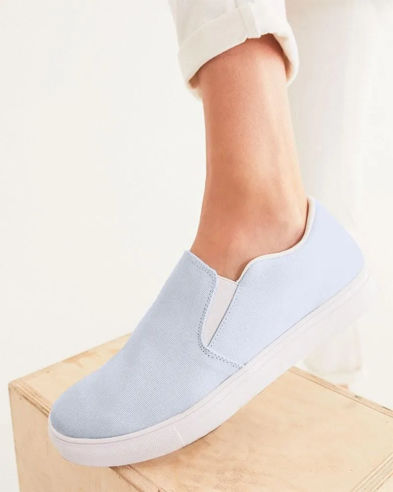Pale Blue Slip-On Canvas Sneakers | Women's | Bright Pale Blue | C10M5Y0K0