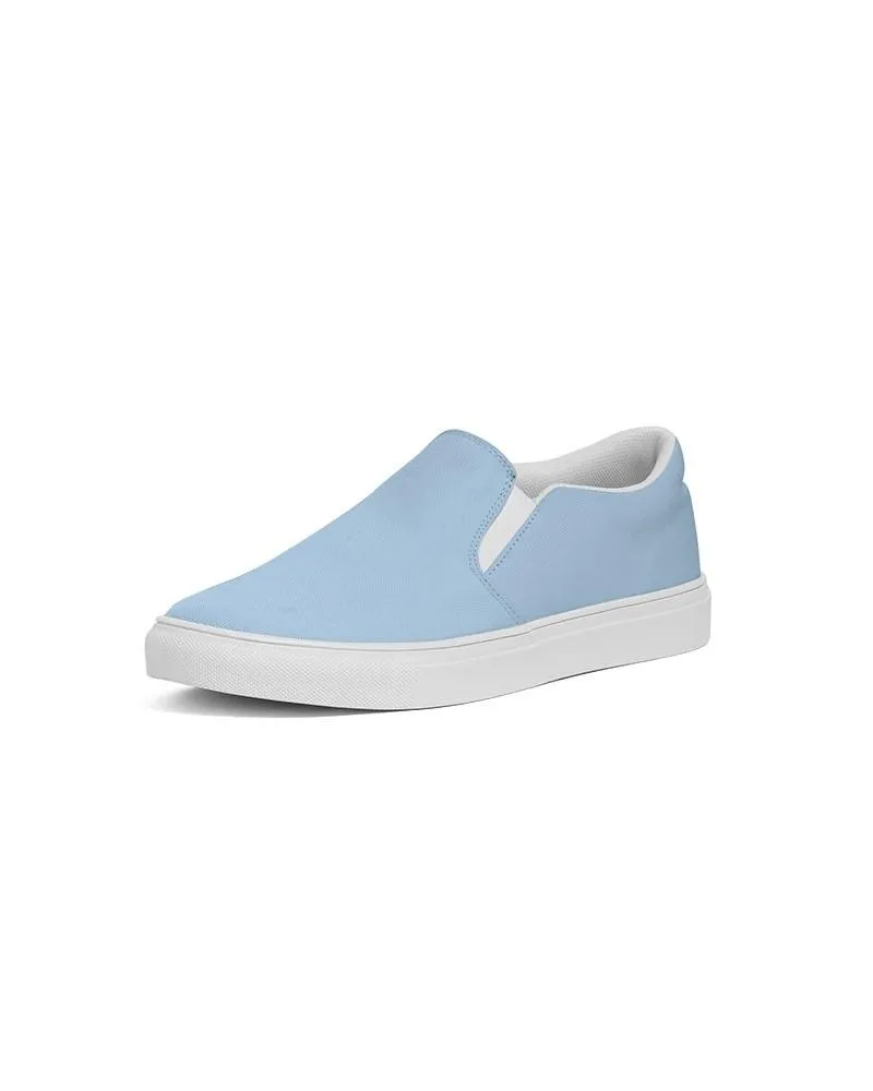 Pale Pastel Cyan Slip-On Canvas Sneakers | Women's | Bright Pale Pastel Cyan | C30M8Y0K0