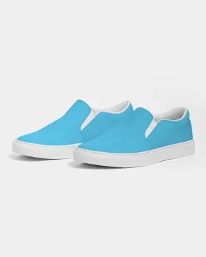 Pastel Cyan Slip-On Canvas Sneakers | Women's | Bright Pastel Cyan | C60M0Y0K0