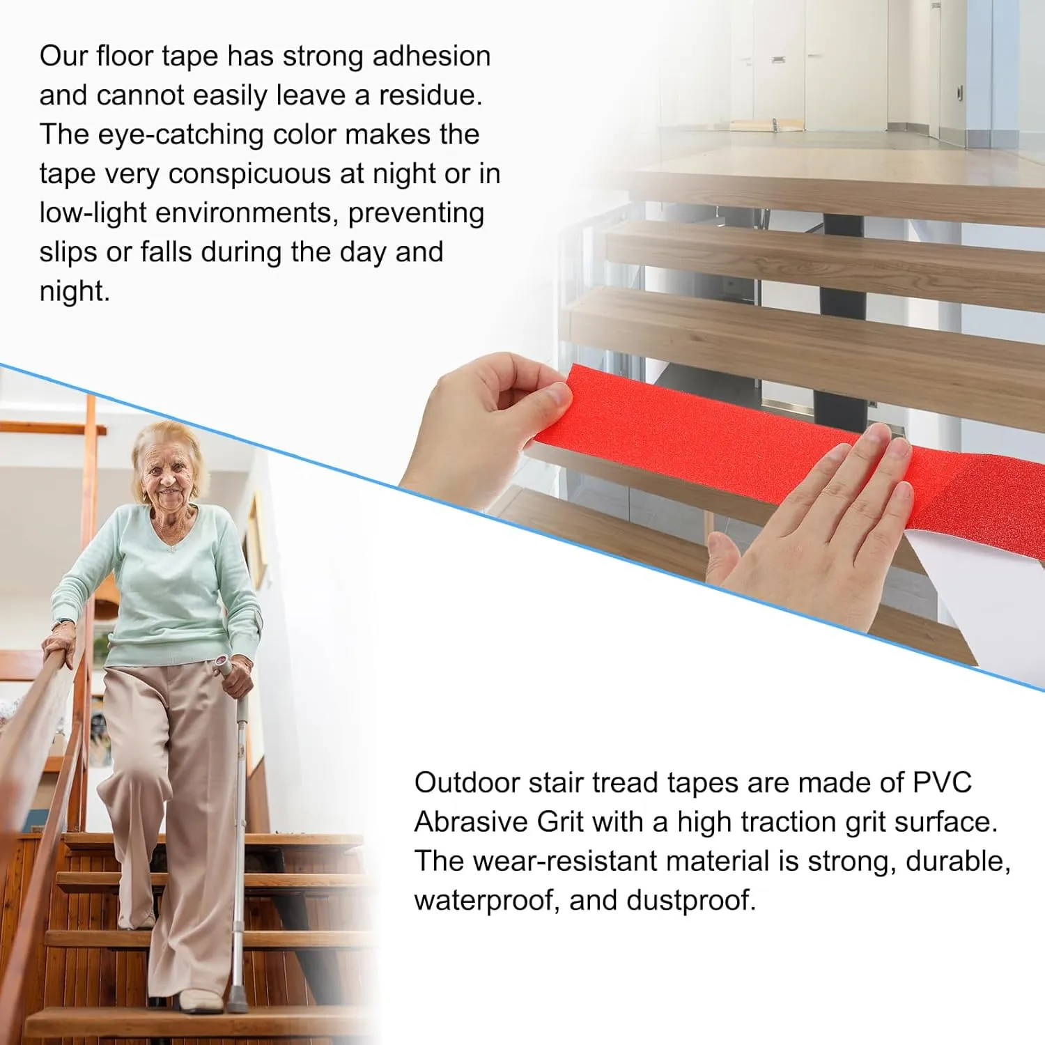 PATIKIL 4 Inch x 33 Ft Anti Slip Traction Tape, Non-Slip Grip Tape Non Skid Tread Safety Tape for Stairs Steps Scooter Deck, Brown