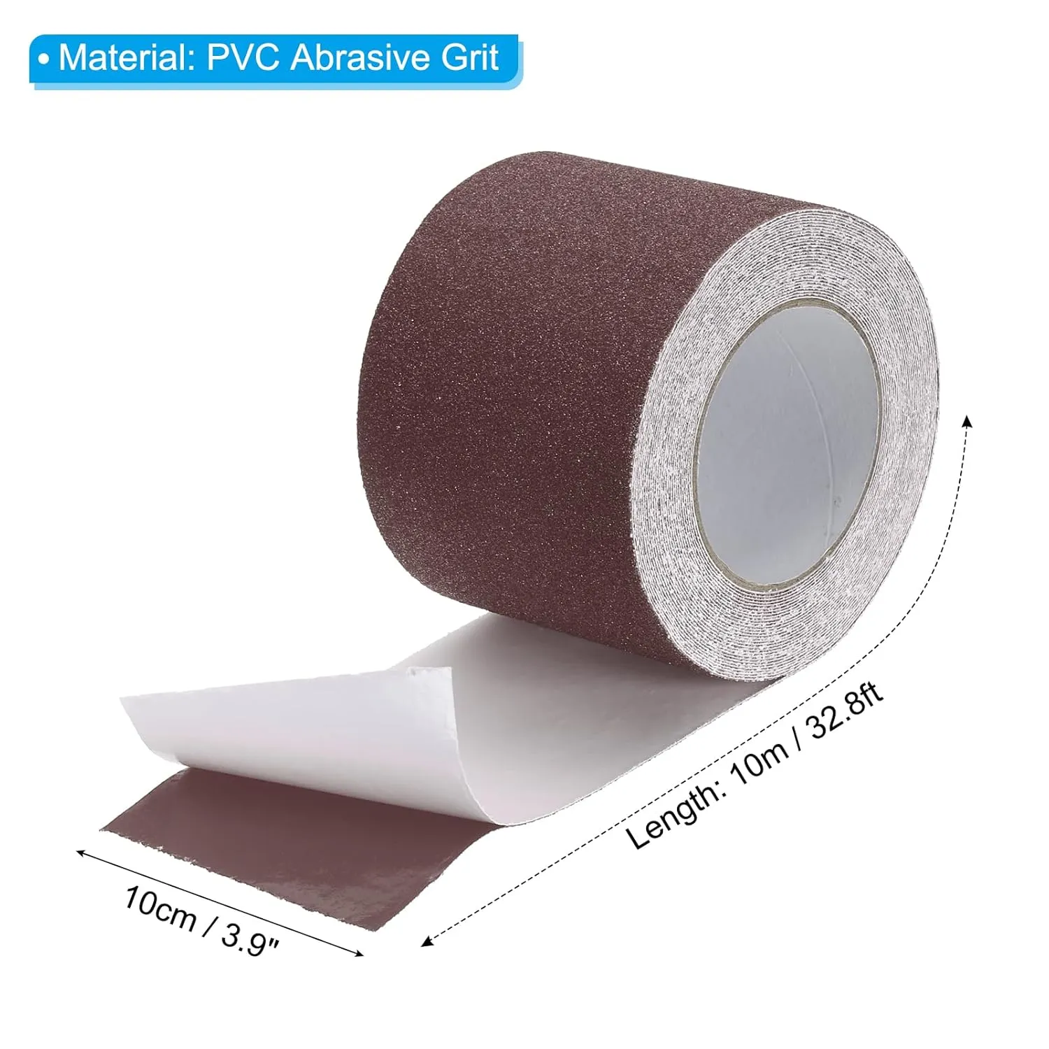 PATIKIL 4 Inch x 33 Ft Anti Slip Traction Tape, Non-Slip Grip Tape Non Skid Tread Safety Tape for Stairs Steps Scooter Deck, Brown