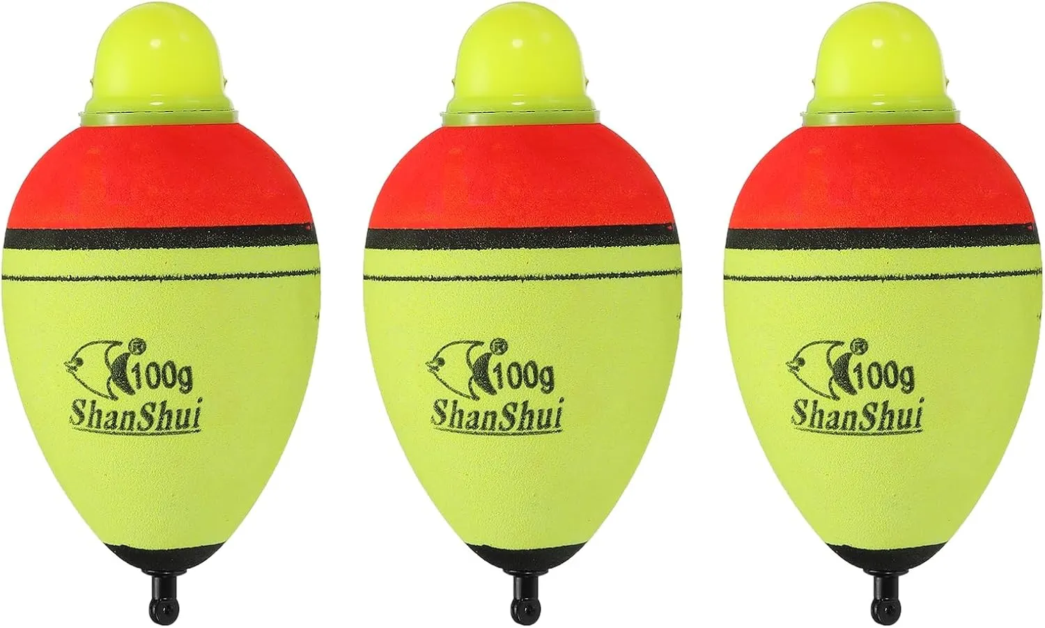 PATIKIL Lighted Fishing Slip Bobber, EVA Green Red LED Light Up Fishing Float for Night Fishing