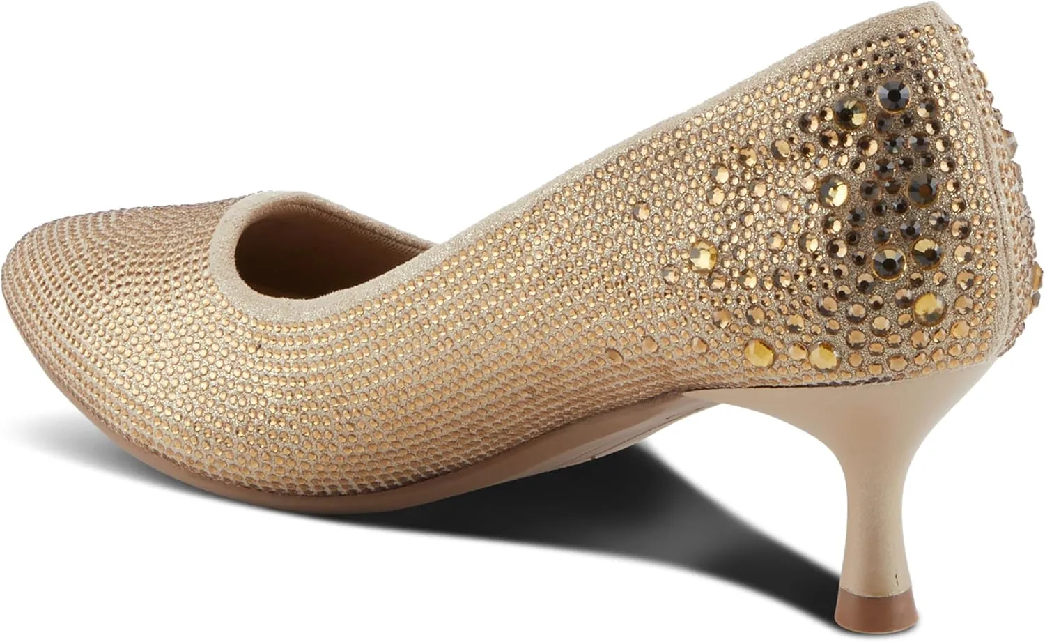 PATRIZIA Women's Tyanna Kitten Heel Pumps with Delicate Crystals, Pointed Toe, and Comfortable Fit