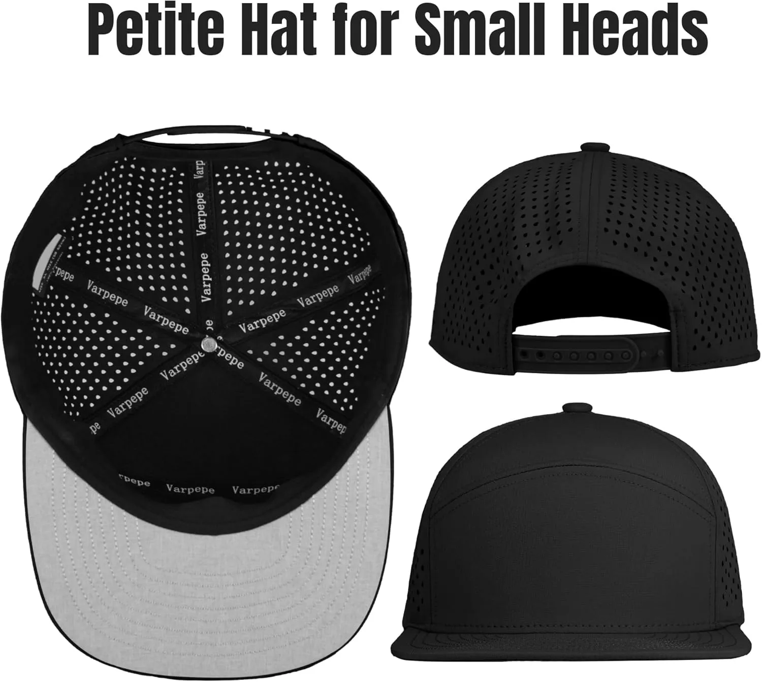 Performance Snapback Hats for Men Women,Flat Bill Cap,Golf,Running,Workout