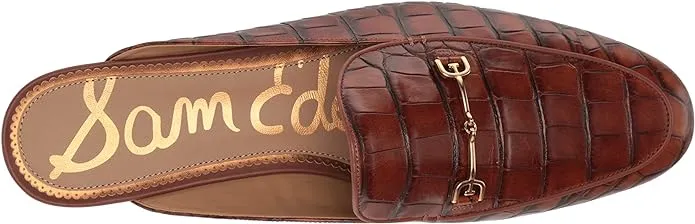 Personalized assistance Edelman Heeled Slip Dark Toe Brown On Mules Flat Almond Sam Embellished Linnie Proactive service