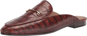 Personalized assistance Edelman Heeled Slip Dark Toe Brown On Mules Flat Almond Sam Embellished Linnie Proactive service