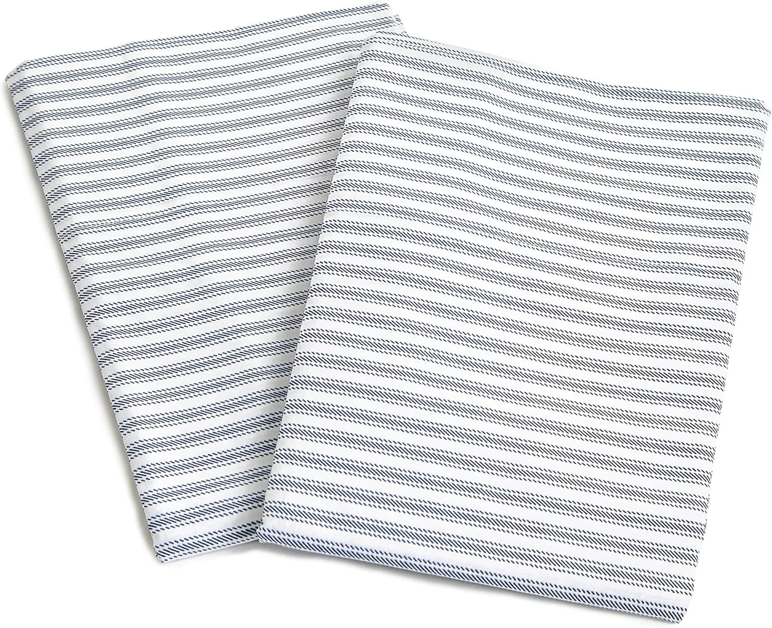 Peru Pima Bed Sheet Set – Queen Size, 4 Pieces, 100% Peruvian Pima Cotton, Percale, 415 Thread Count, Cooling, Breathable & Soft, Hotel-Quality Bedding, Nautical Stripe Blue