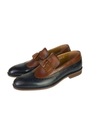 Phillip Tan & Navy Loafer