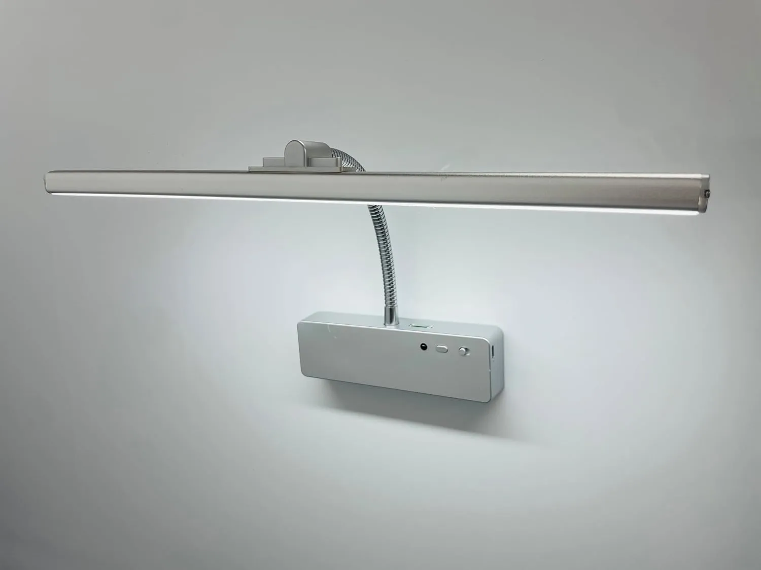 Picture Light with Remote, 15.35inch Wireless Rechargeable Battery Wall Light for Paintings, 3 Colors Paintings Light Dimmable &Timer Metal Art Light for Display, Wall, Artwork, Gallery (Silver)