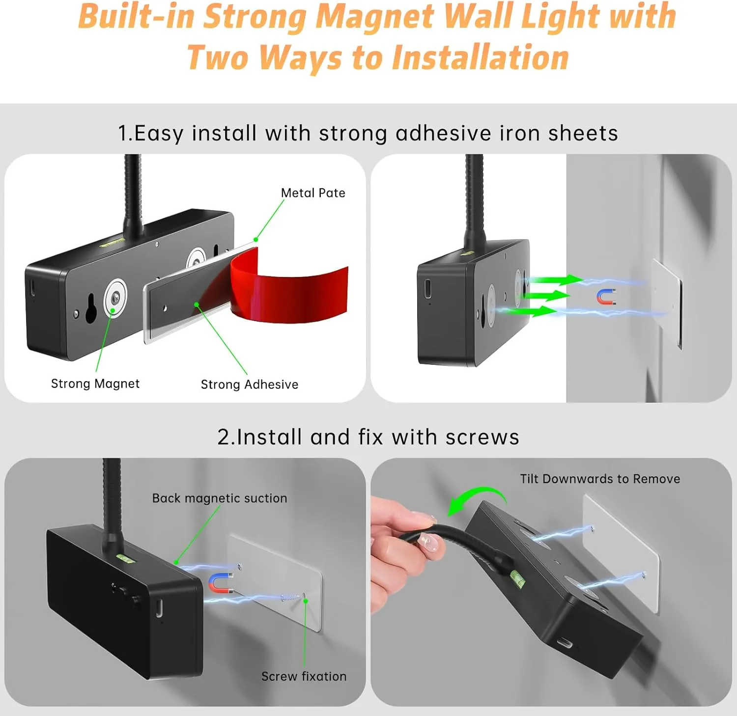 Picture Light with Remote, 15.35inch Wireless Rechargeable Battery Wall Light for Paintings, 3 Colors Paintings Light Dimmable and Timer Metal Art Light for Display, Wall, Artwork, Gallery (Black)2PCS
