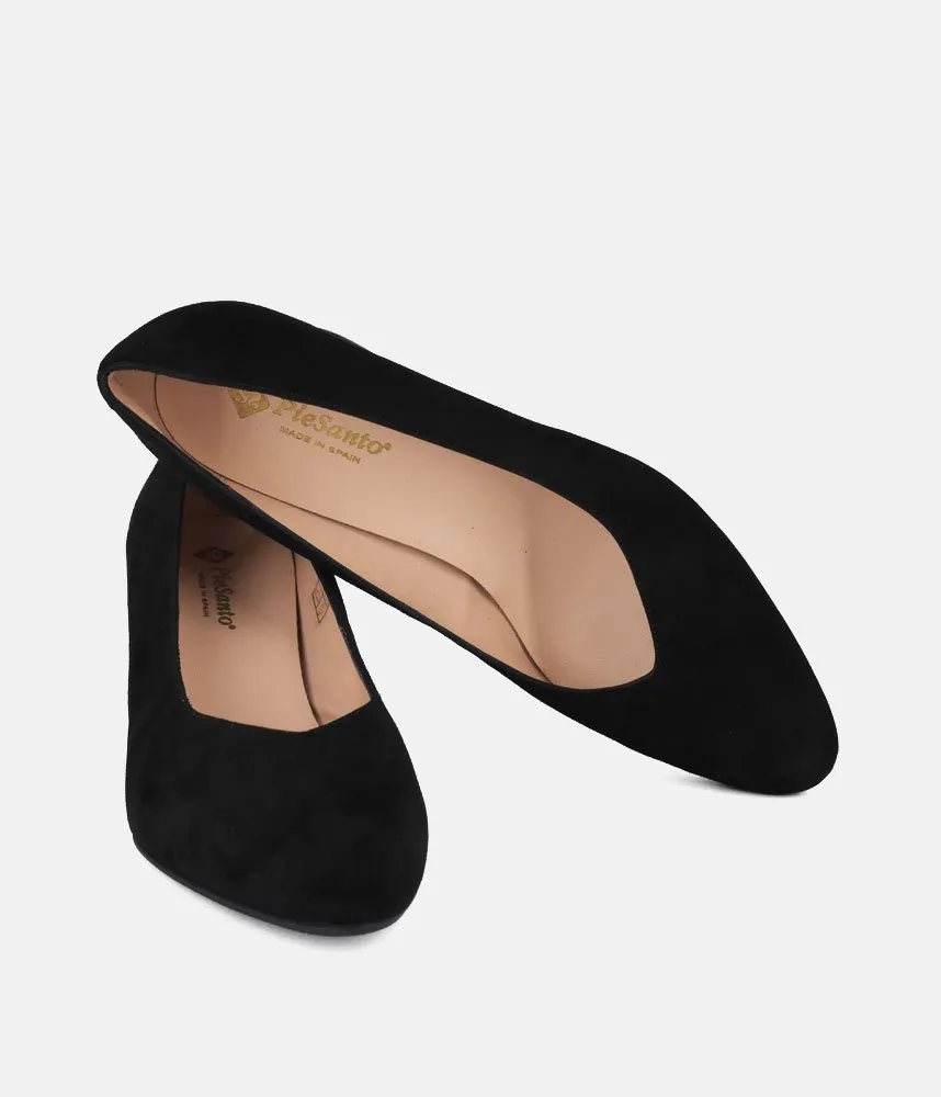 PieSanto Premium Black Suede Block Heels