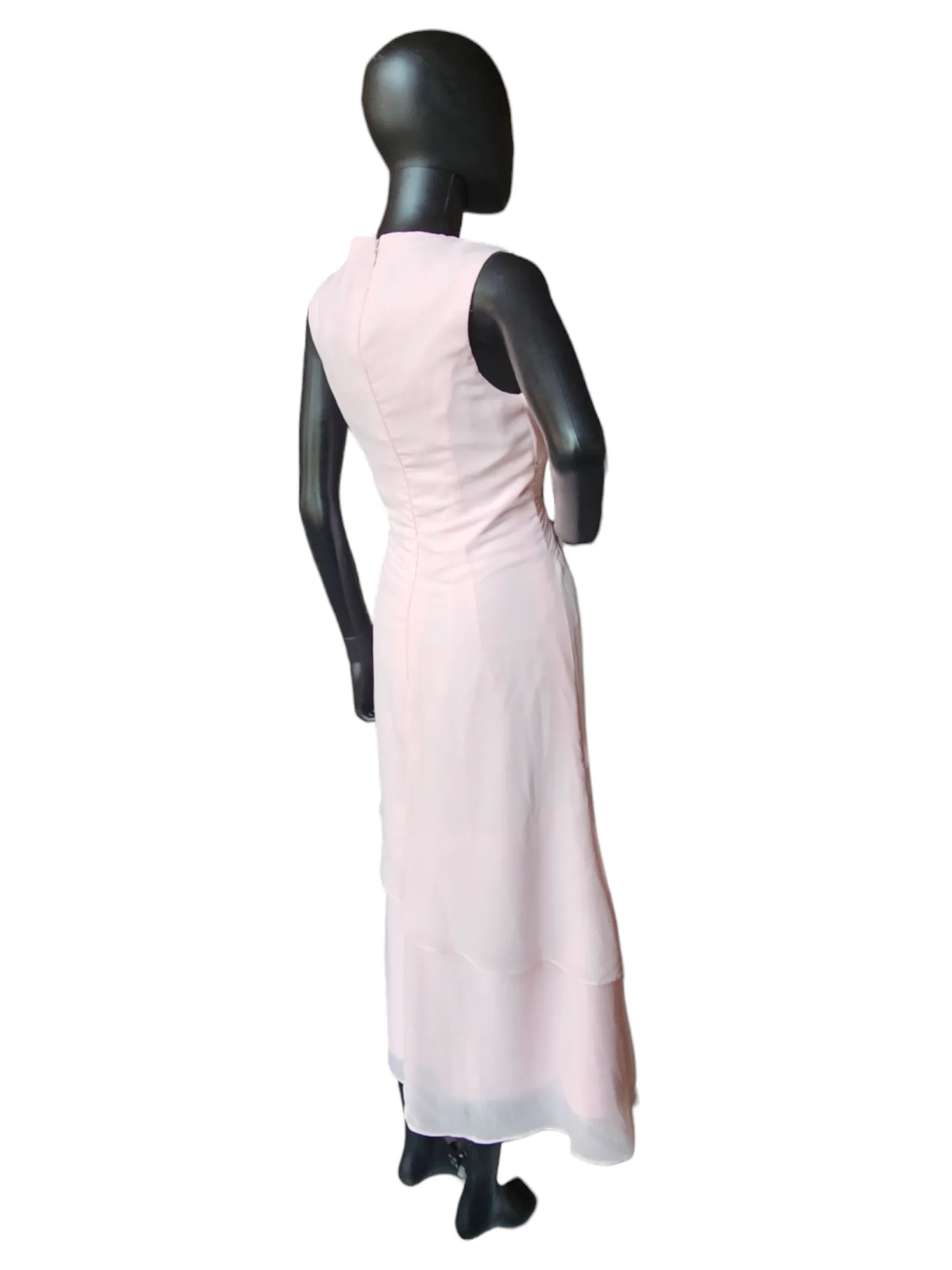 Pink Ankle Tiered Chiffon W/Jacket - Lavetir