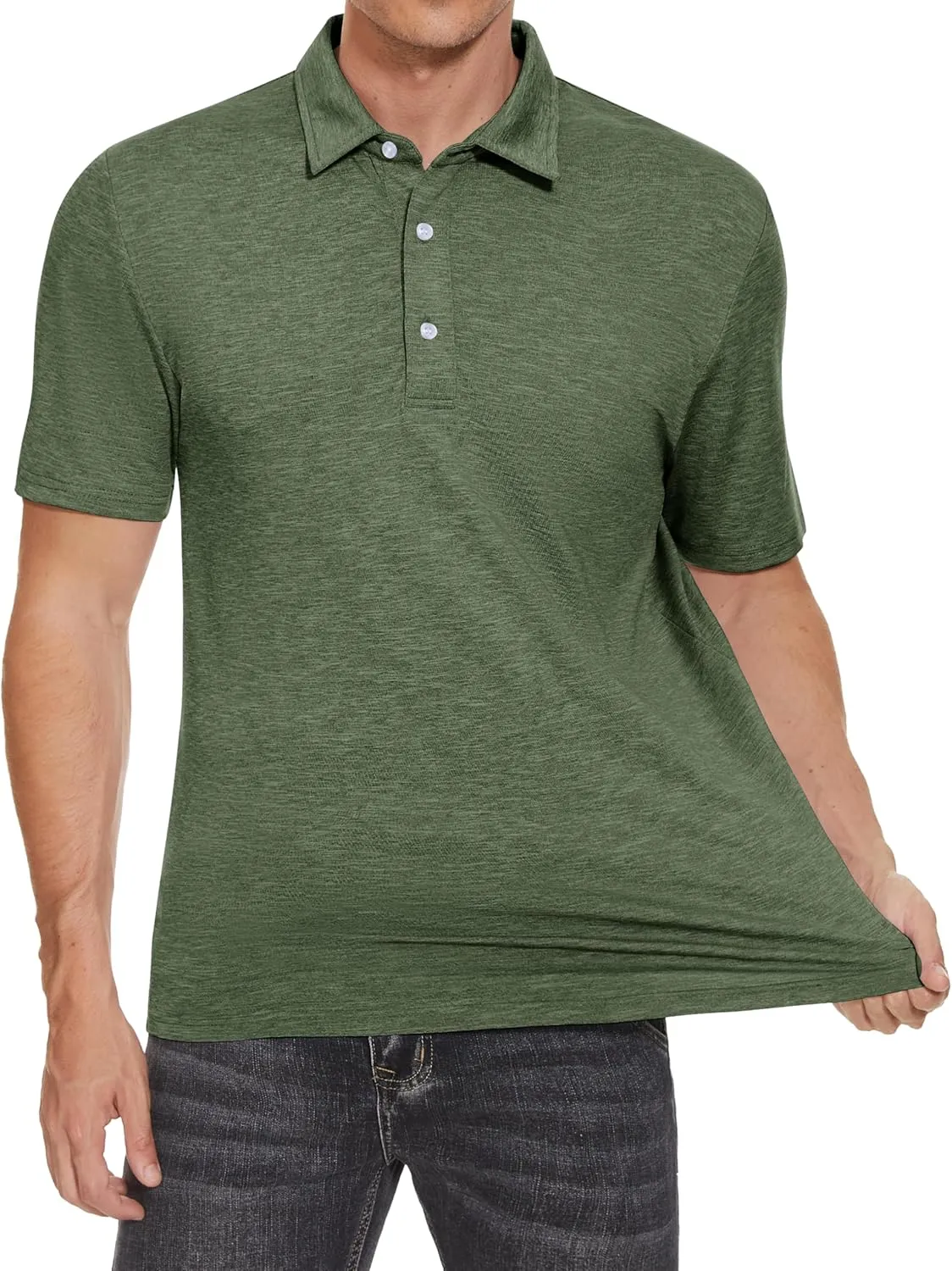 Polo Shirts for Men Performance Mens Golf Shirt Dry Fit Collared Polo Shirts Short Sleeve Moisture Wicking