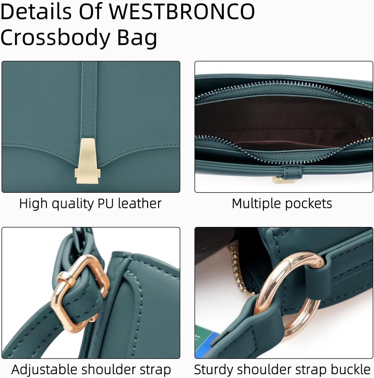 Prettyzys Crescent Shoulder Bag for Women, Vintage Retro Vegan Leather Clutch Tote Handbags Crossbody Bags Handbag for Women