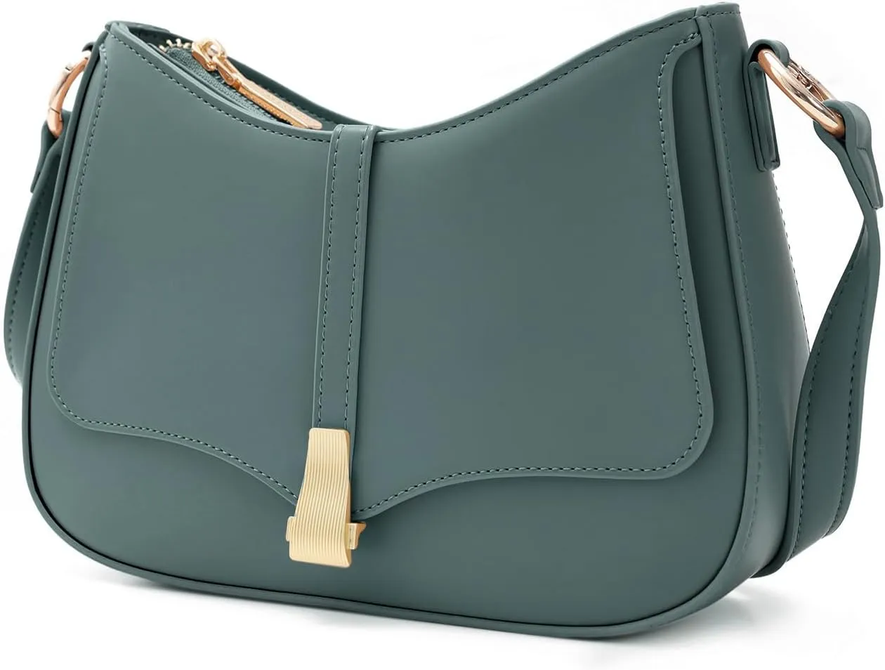 Prettyzys Crescent Shoulder Bag for Women, Vintage Retro Vegan Leather Clutch Tote Handbags Crossbody Bags Handbag for Women