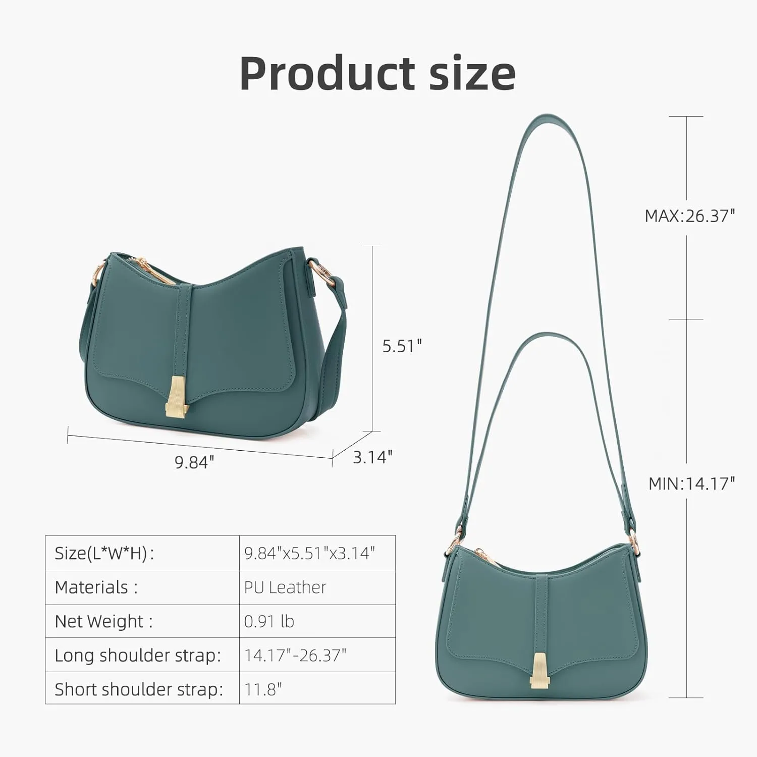 Prettyzys Crescent Shoulder Bag for Women, Vintage Retro Vegan Leather Clutch Tote Handbags Crossbody Bags Handbag for Women