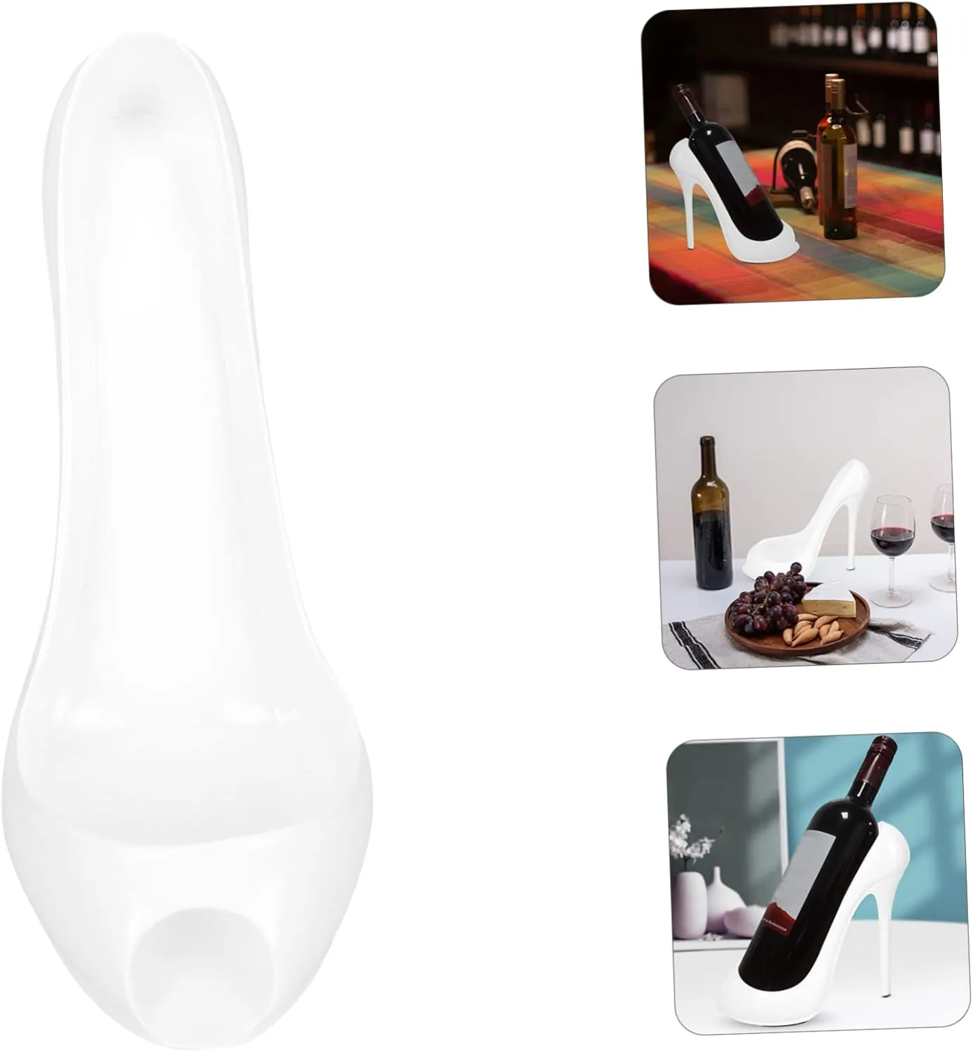 PRETYZOOM High Heel Bottle Holder Wine Decorations for Home Elegant Resin Design