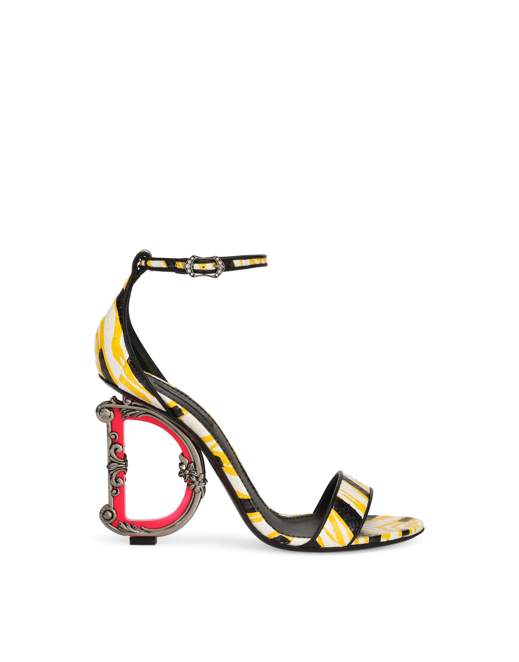 Printed elaphe baroque DG sandals