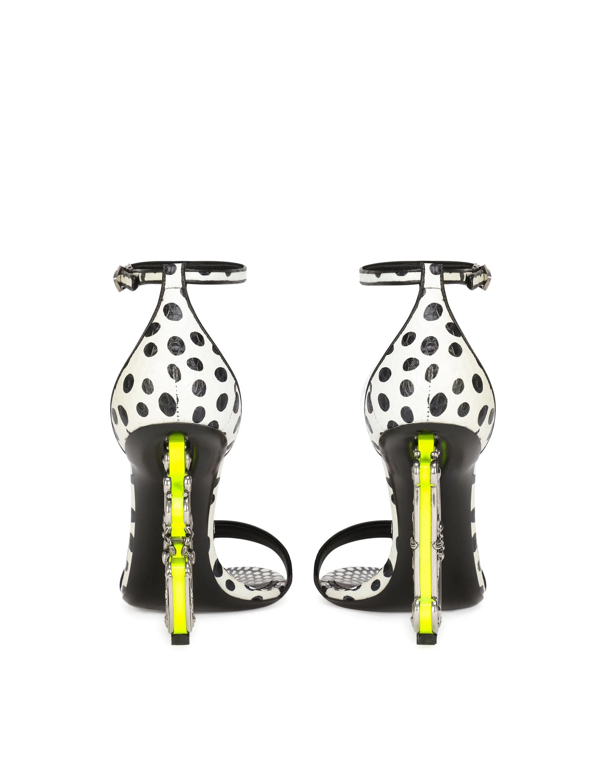 Printed elaphe baroque DG sandals