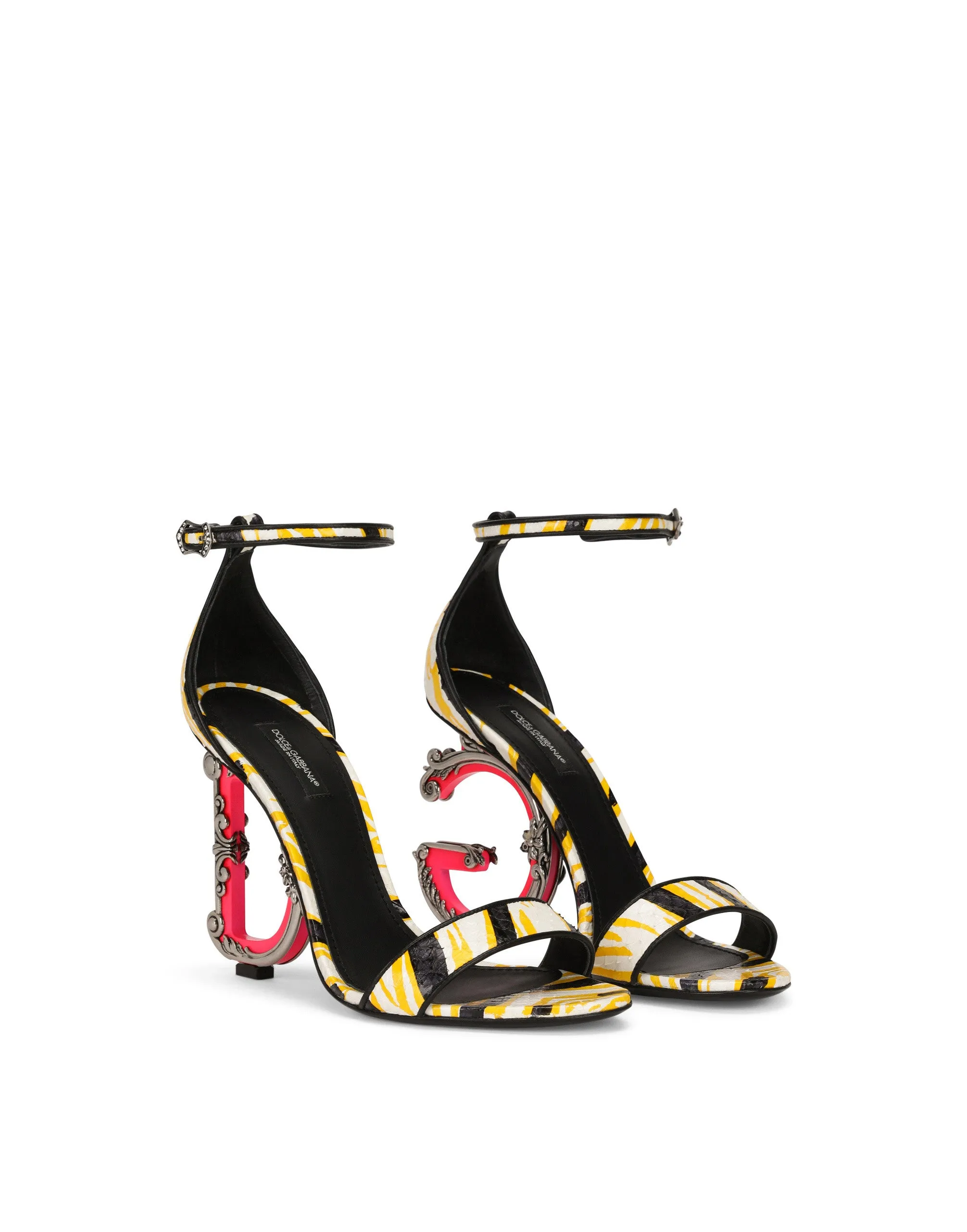 Printed elaphe baroque DG sandals