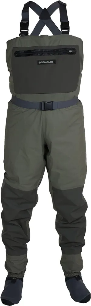 Professional Fly Fishing Waterproof Breathable Chest Waders for Adults (Regular & Stout Sizes)