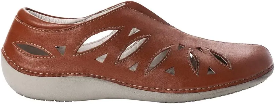 Propet Womens Cami Cut Out Slip On Flats Casual - Brown