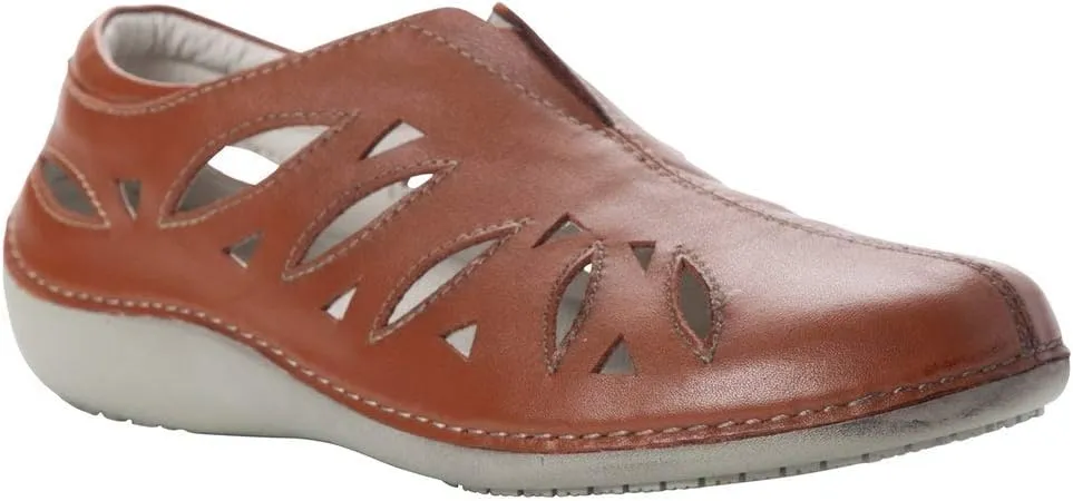 Propet Womens Cami Cut Out Slip On Flats Casual - Brown