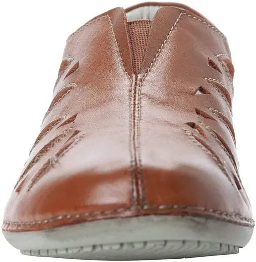 Propet Womens Cami Cut Out Slip On Flats Casual - Brown