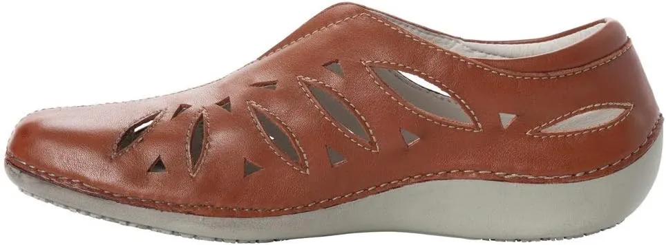 Propet Womens Cami Cut Out Slip On Flats Casual - Brown