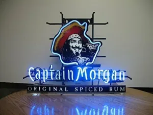 Queen Sense 24"x20" Captain Morgans Rum Neon Sign Light Man Cave Bar Pub Beer Gift Neon Lamp A124CMRLV2