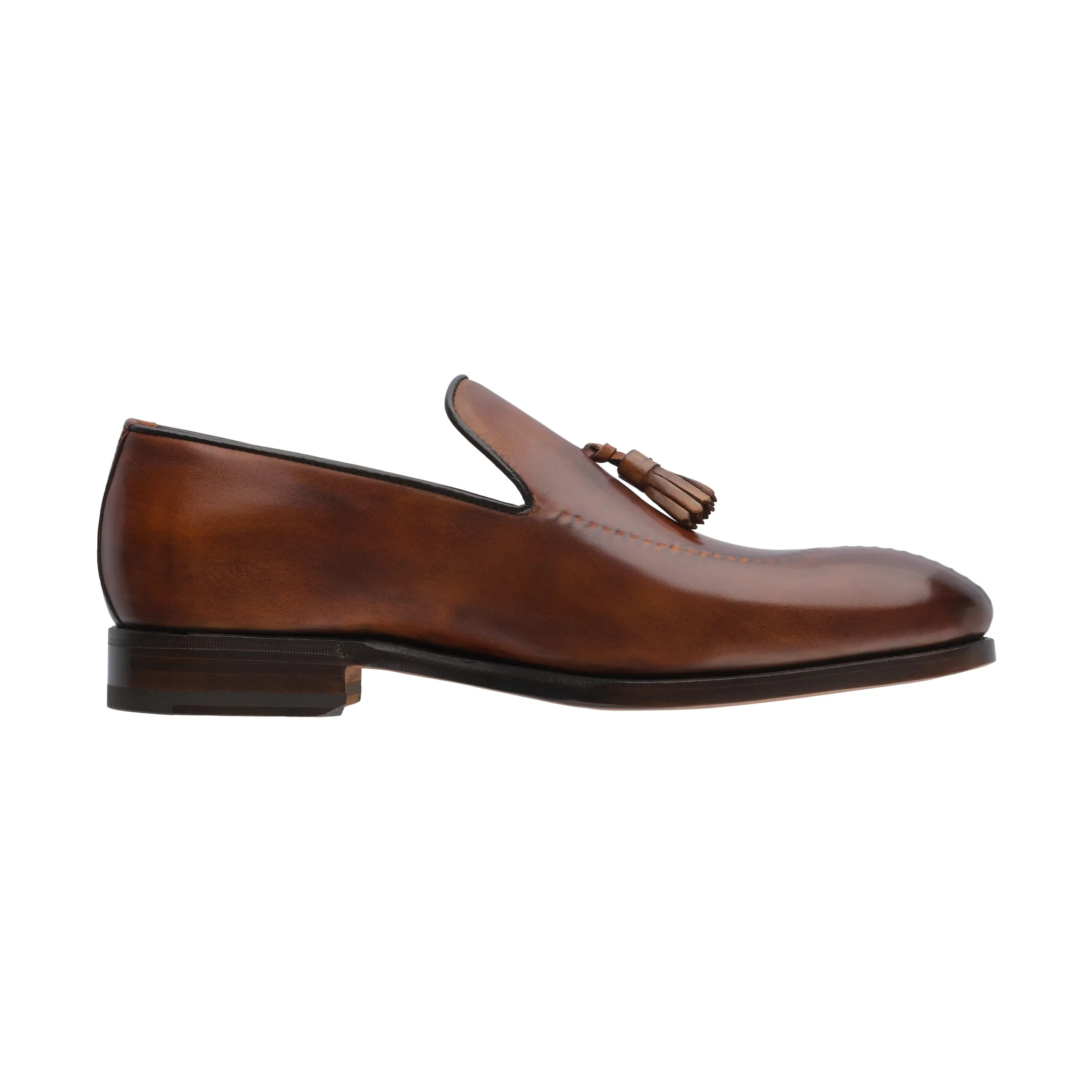 "Magnifico Reverse" Loafer with Tassels in Whisky