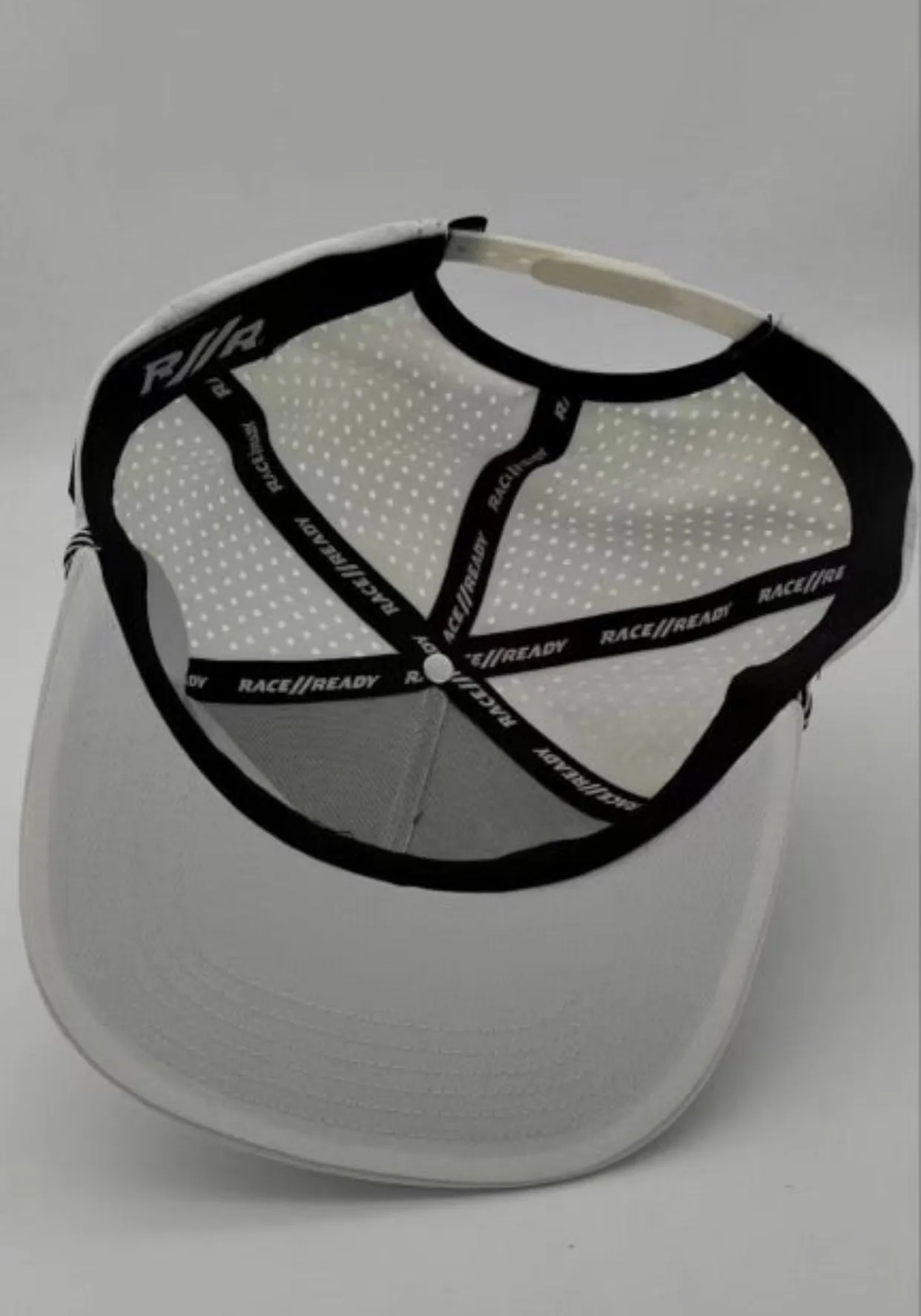 RACE // READY White Flat Bill Hat